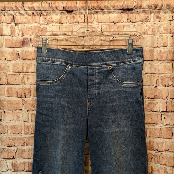 SPANX Distressed Ankle Skinny Jeans 20203R Medium Wash - Picture 4 of 16